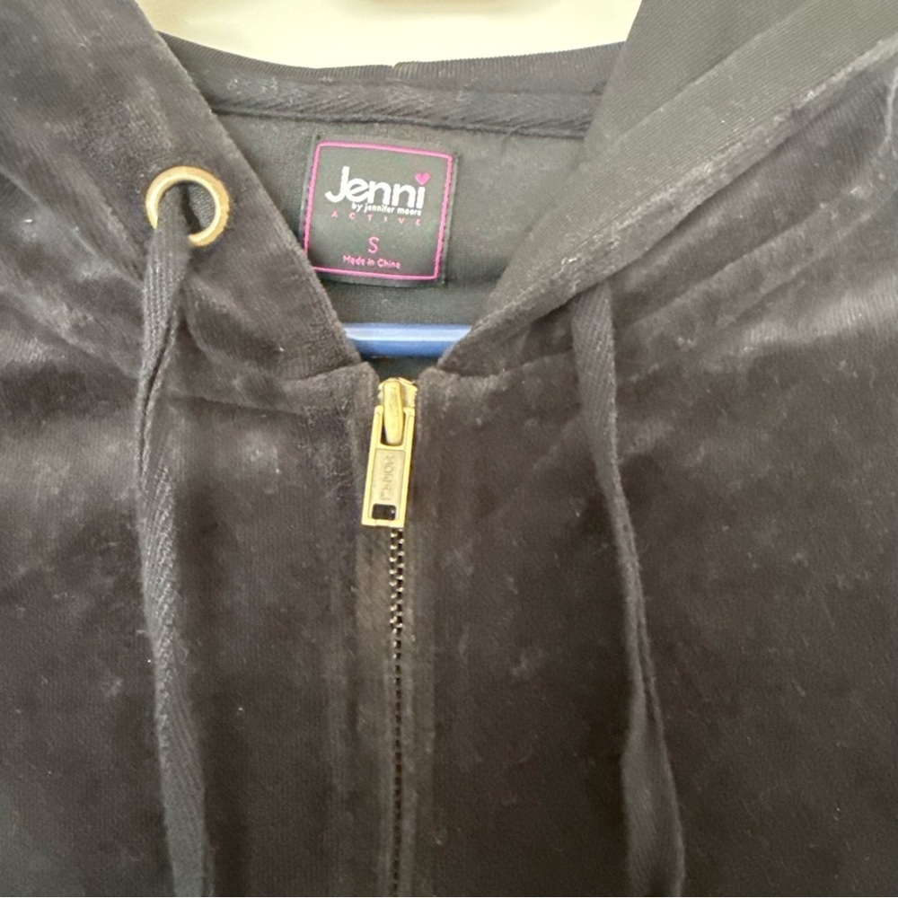 Jenni by Jennifer Moore Black Velour Pants and Jacket set Size small - Picture 11 of 16